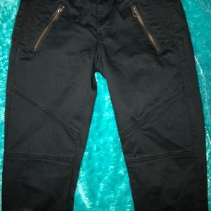 Black biker jeans